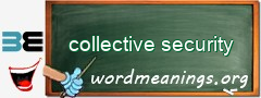 WordMeaning blackboard for collective security